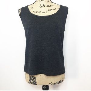 St. John wool blend grey knit tank top